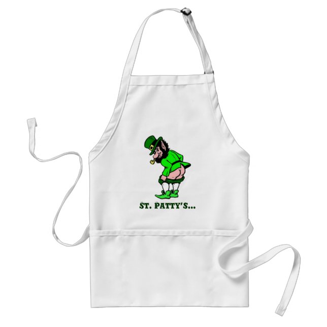Avental Mooning Leprechaun Apron (Frente)