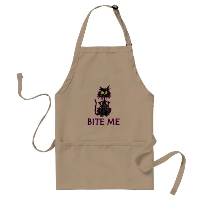 Avental Morda-me! Design do presente do gato (Frente)