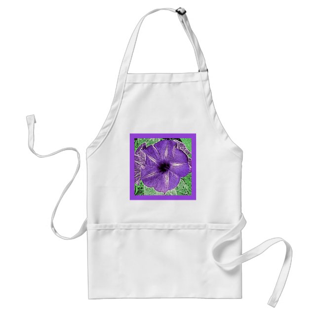Avental Morning Glory Block Impressão - violeta suave (Frente)