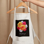 Avental Motif de Rosas de Bloqueio Personalizado<br><div class="desc">Rosas Coloridos Personalizados No Bloom Motif Standard Apron. O design da placa mostra um impressão de um arranjo de rosas coloridos florescentes. A cópia pode ser personalizada de acordo com a sua preferência desejada - talvez o nome de uma pessoa. Faz o presente perfeito para a família ou amigos que...</div>