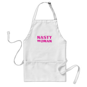 Avental "Mulher nojenta", letras rosa magenta fuchsia
