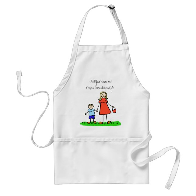 Avental Mummy and Me Apron (Blond - Custom Names) (Frente)