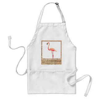 Avental musical cor-de-rosa do flamingo
