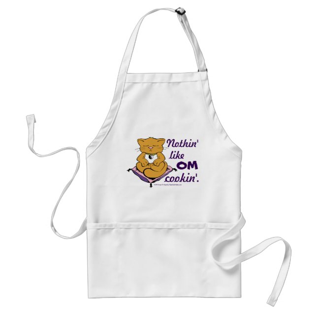 Avental Nada Como O OM Cookin! Apron Gato de Zen (Frente)