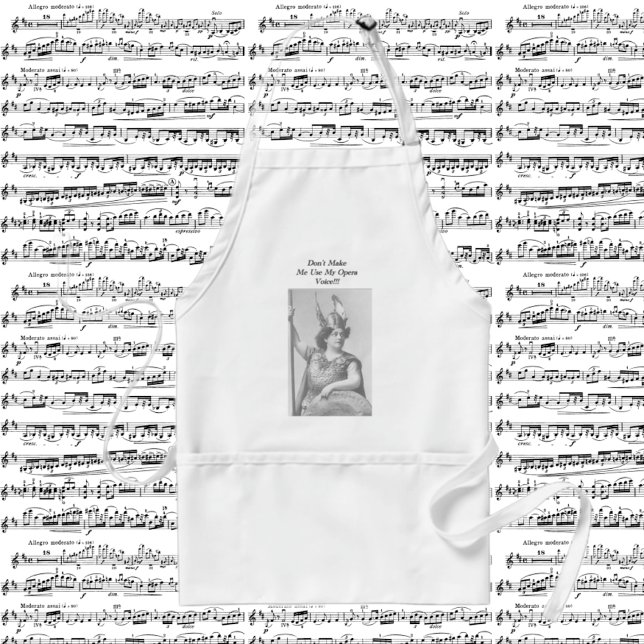 Avental Não me faça usar minha voz de ópera (Criador carregado)