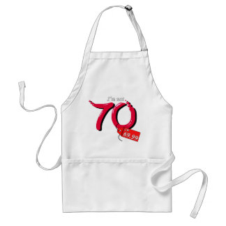 Avental Não tenho 70 anos, 69,99 Texto de bolhas