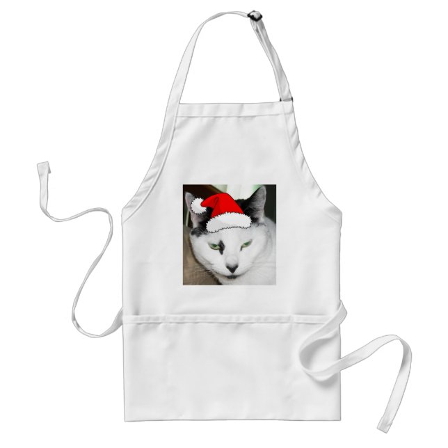 Avental Natal Black and White Kitten (Frente)
