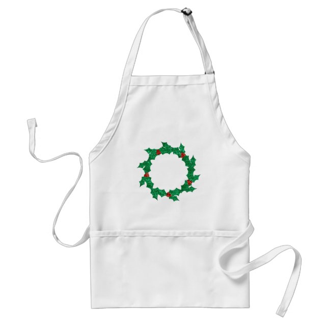 Avental natal holly wreath (Frente)
