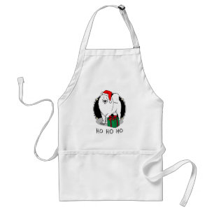 Avental Natal Papai Noel Samoyed Dog Engraçado