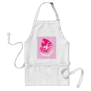 Avental Nautilus - cor-de-rosa fuchsia e branco