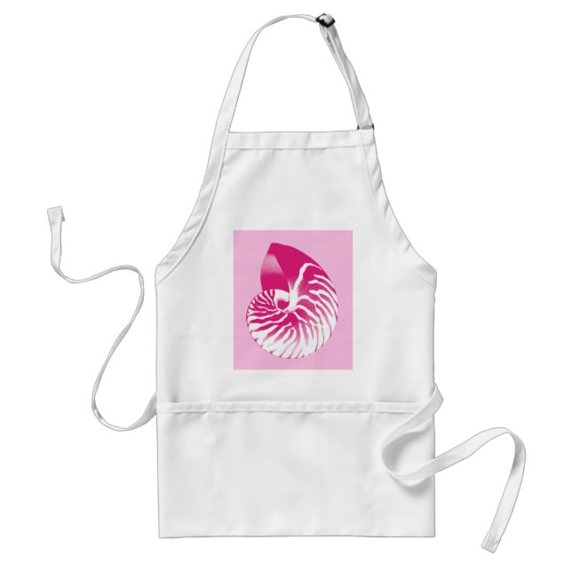 Avental Nautilus - cor-de-rosa fuchsia e branco (Frente)