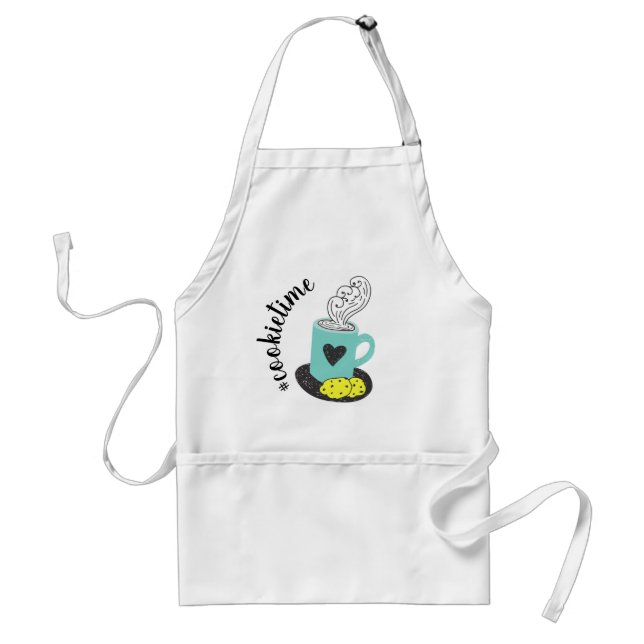 Avental Neon holidays hashtag cookietime Apron (Frente)