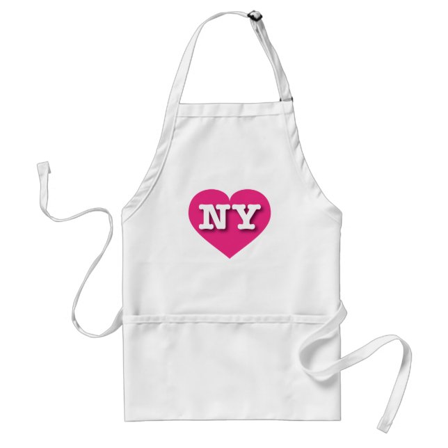 Avental New York Hot Pink Heart - Eu amo NY (Frente)