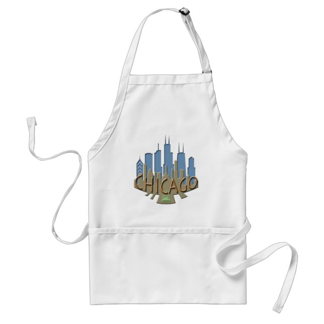 Avental Newwave da skyline de Chicago beachy (Frente)