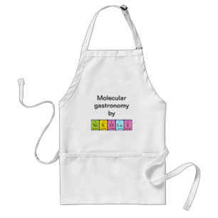 Avental Nikolai nome de mesa periódica apron