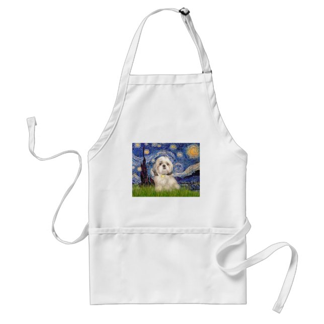 Avental Noite Estrelada - Shih Tzu (Y) (Frente)