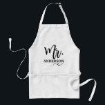 Avental Nome de Casais Personalizados<br><div class="desc">Sr. Casais Personalizados Nome Adulto Apron. Casais personalizados bonitos,  seu avental cozinhar,  encontram a Sra. Apron no meu compro,  personalizem este avental do marido com seu próprio nome ou texto personalizado.</div>