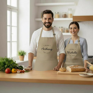 Avental Nome do Ano de Fundação Unisex Chef Personalizado