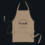 Avental Nome personalizado mestre Baker Ano estabelecido<br><div class="desc">Gato na doçura do talento com o nome personalizado Mestre Baker Criado Ano Adulto Apron! Libere o gênio culinário da sua cozinha com este personalizado, chique e excepcionalmente único Mestre Baker Apron. Projetado para inspirar e reconhecer o artista de confeitaria em sua casa, este avental é a mistura perfeita de...</div>