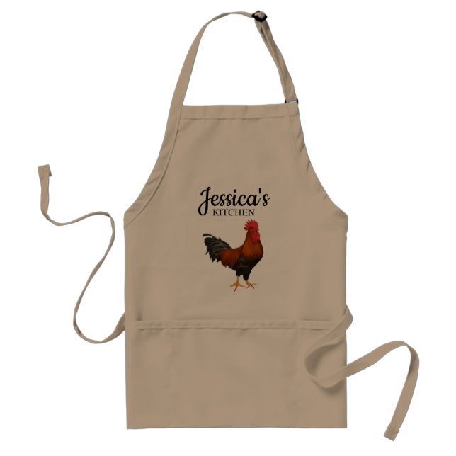 Avental Nome Personalizado Rustic Country Kitchen (Frente)
