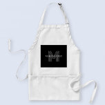 Avental Nome(s) Moderno(s) Retroativo(s) Monograma Editáve<br><div class="desc">Na moda personalizável monograma retrormoderno,  edite como quiser!</div>
