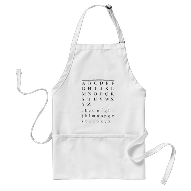 Avental O Alfabeto Apron (Frente)