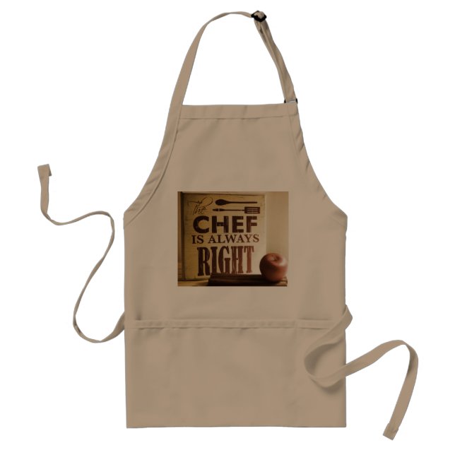 Avental O cozinheiro chefe é direito com canela e Apple (Frente)