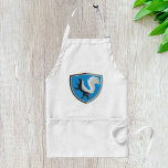 Avental O Elegante Skunk Emblem Wildlife Inspirou Crest<br><div class="desc">Cook, assar ou artesanato em estilo com este avental exclusivo com um design de emblema em negrito. Mostrando uma crista rasteira em um escudo azul e cinza, este avental adiciona um toque de personalidade e charme à sua cozinha ou ao seu espaço de trabalho. Produzido a partir de tecidos duráveis...</div>