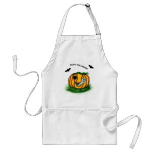 Avental O Fantasma do Halloween, Morcego, Fantasma e Aranh