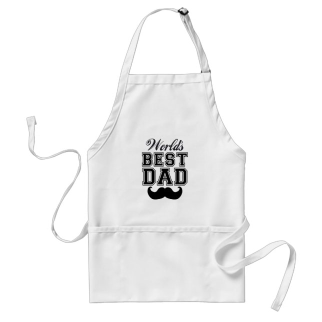 Avental O melhor pai do mundo com bigode (Frente)