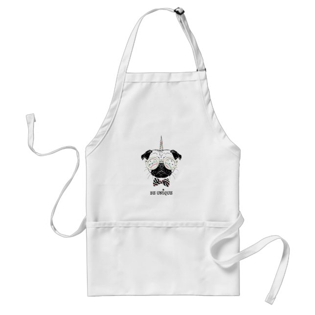 Avental O unicórnio do Pug | seja original (Frente)
