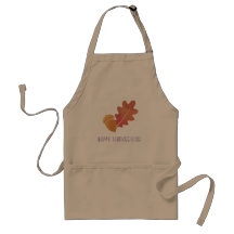 Oak Leaves & Acorns Design em Roxo e Laranja