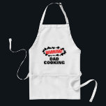 Avental Oferta de churrasco engraçada do Cozinhar do Pai d<br><div class="desc">Aviso Cozinhar Pai engraçado oferta de churrasco Adulto Apron. Um avental de churrasco humorístico para homens. Design de masculina bonito com sinal de precaução de furo rasgado. Grande design de tipografia ousada. Imagens muito gráficas disponíveis em pomares de cozinha brancos, beges e amarelos. Ideias de presentes para cozinheira masculina de...</div>