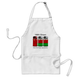 Avental Oman Flag Spice Jars Apron