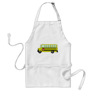 Avental Ônibus Escolar Amarelo com Placa de Parada