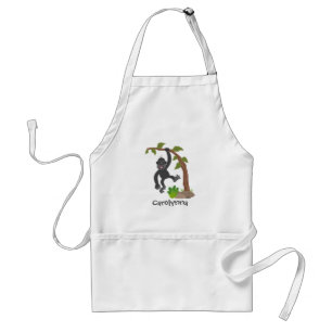Avental Óptica de desenho animado de gorila de bebê feliz