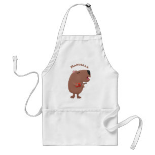 Avental Óptica desenho animado de capybara ukulele