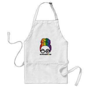 Avental Orgulhosa Mãe Coque de Cabelo Desgrenhado Bandeira
