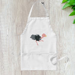 Avental Ostrich Running<br><div class="desc">Uma avestruz engraçada correndo. Esta design parece realmente eficaz nestes Apron</div>