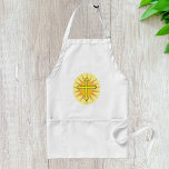 Avental Ouro Cross<br><div class="desc">Um ouro cruza o símbolo religioso. Esta design parece realmente eficaz nestes Apron</div>