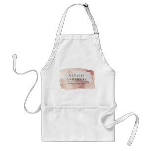 Avental Ouro Rosa Aquarela Marca Personalizada Feminina