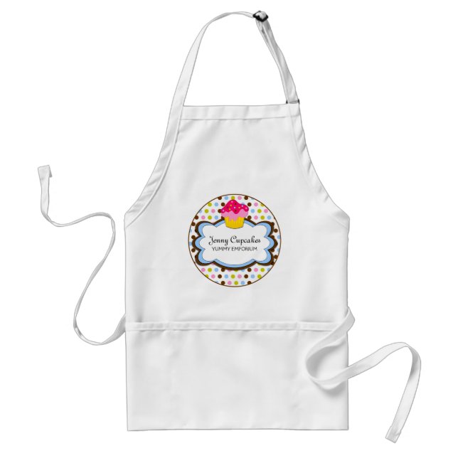 Avental Padaria de Cupcake Whimsso Personalizada Apron (Frente)