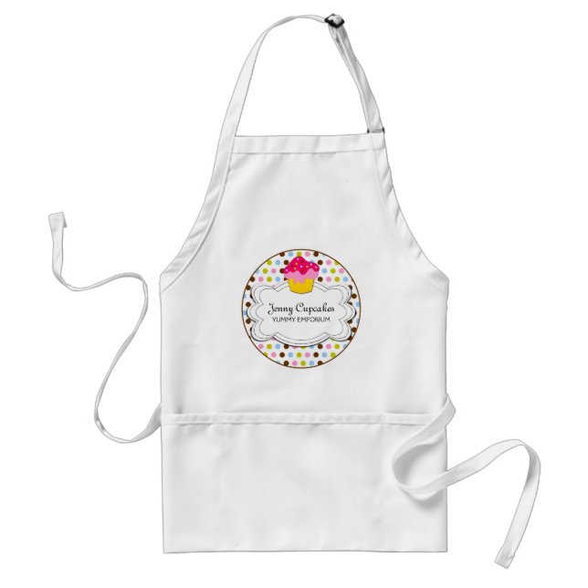Avental Padaria de Cupcake Whimsso Personalizada Apron (Frente)