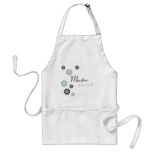 Avental Padrão de Flor Azul Apron