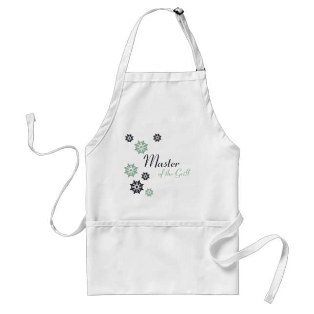Avental Padrão de Flor Azul Apron (Frente)