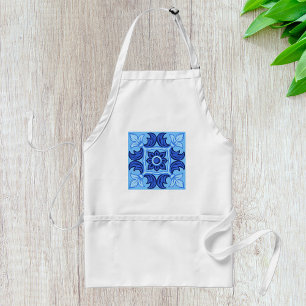 Avental Padrão Floral Azul