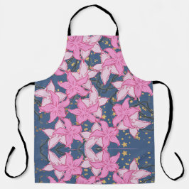 AVENTAL PADRÃO FLORAL FLORES ROSA
