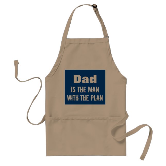 Avental Pai Engraçado Planejar Tipografia Grieling Apron (Frente)