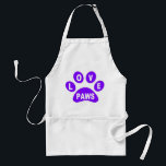 Avental Palhetas Apron Love em patas roxas<br><div class="desc">Palhetas Apron Love em patas roxas</div>
