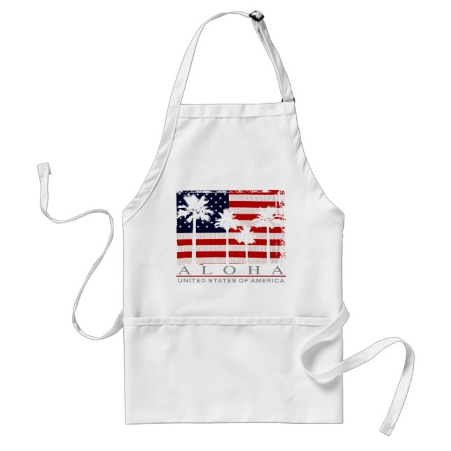 Avental Palm Flag USA Chef's Aprons (Frente)